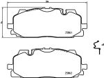Колодки тормозные VW Touareg AUDI A4,Q7 (15-) передние (4шт.) BREMBO