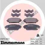 Колодки тормозные MAZDA 3 (13-) передние (4шт.) ZIMMERMANN