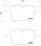 Колодки тормозные BMW 1 (F21),3 (F30),X3 (F25) передние (4шт.) BREMBO