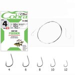 Крючки с поводком Cobra FEEDER 0,12mm разм12