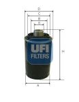 Фильтр масляный VW AUDI SEAT SKODA (1.8/2.0 TSI/TFSI) (04-) UFI