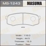Колодка торм. MASUMA MS-1243