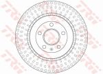 Диск тормозной AUDI A4 (07-),A6 (06-),Q5 (08-) задний вентилируемый (1шт.) TRW