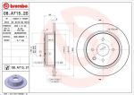 Диск тормоз. BREMBO 08.A715.20 NISSAN TIIDA 1шт