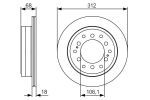Диск тормоз. BOSCH 0986479S36 1шт