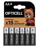 Батарейка AA LR6 1.5V блистер 6шт. Alkaline Basic OPTICELL