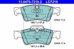 Колодки тормозные MERCEDES ML (W164),GL (X164) задние (4шт.) ATE