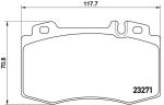 Колодки тормозные MERCEDES C (209,W203),E (W211),S (W220) передние (4шт.) BREMBO