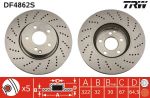 Диск тормозной MERCEDES C (W204) передний (1шт.) TRW