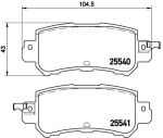 Колодки тормозные MAZDA CX-5 (11-) задние (4шт.) BREMBO
