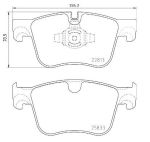 Колодки тормозные PEUGEOT 3008 (16-) передние (4шт.) BREMBO