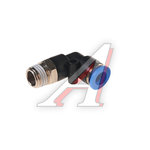 Фитинг для пластиковых трубок 1/4" угловой 8мм с наружной резьбой ROCKFORCE