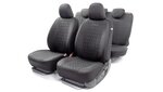 Авточехлы универсальные 3D лен черные (15 предм.) Verona AUTOPROFI