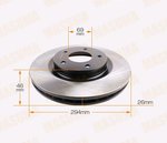 Диск тормозной MITSUBISHI Outlander 3 (12-) передний (1шт.) MASUMA