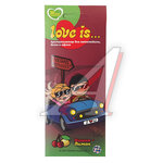 Ароматизатор подвесной пластина (вишня и лимон) LOVE IS