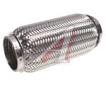 Гофра глушителя 55x180 в 3-ой оплетке interlock нержавеющая сталь МЗГС