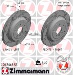 Диск тормозной MERCEDES ML (W164),GL (X164) задний (1шт.) ZIMMERMANN