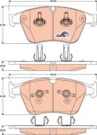 Колодки тормозные MERCEDES ML (06-11),R (06-) передние (4шт.) TRW
