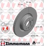Диск тормозной BMW 1 (F20) задний (1шт.) ZIMMERMANN
