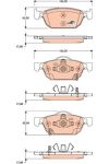 Колодки тормозные HONDA Accord 9 (2.0/2.4) (MКПП) (08-) передние (4шт.) TRW