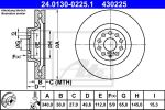 Диск тормозной VW Golf (12-) AUDI A3 (12-) SKODA Octavia (12-) передний вентилируемый (1шт.) ATE