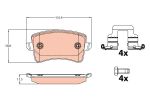 Колодки тормозные AUDI A4 (07-15),Q5 (08-) задние (4шт.) TRW
