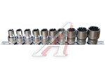 Набор головок 1/2" 10 предметов на планке WHIRLPOWER