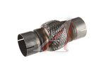 Соединитель трубы глушителя (под хомут) с виброкомпенсатором 60x100x190мм нержавеющая сталь CBD