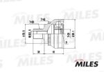 ШРУС наружный AUDI 100 (82-90) (1.8/2.4 D) комплект (АБС) MILES