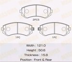 Колодки тормозные NISSAN Almera (95-04) передние (4шт.) MASUMA