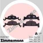 Колодки тормозные AUDI A4 (15-) передние (4шт.) ZIMMERMANN