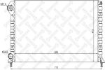 Радиатор FIAT Doblo (01-) охлаждения двигателя STELLOX