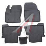 Коврик салона FORD Kuga 2 (12-) 3D резина черный (5 предм.) Premium SRTK