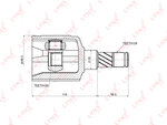 ШРУС внутренний DAEWOO Leganza (97-03) комплект LYNX