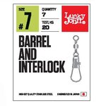 Вертлюги c застеж.BARREL AND INTERLOCK Bl.007 7шт.