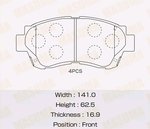 Колодки тормозные TOYOTA Camry (91-01) LEXUS ES (91-07) передние (4шт.) MASUMA