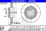 Диск тормозной VW Golf 5,Jetta SKODA Octavia (05-),Superb (08-) задний (1шт.) ATE