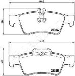 Колодки тормозные MERCEDES E (W211,W212),S (W220,W221) задние (4шт.) JAPANPARTS