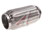 Гофра глушителя 60x180 в 3-ой оплетке interlock нержавеющая сталь МЗГС