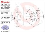 Диск тормозной PEUGEOT 308 (13-) CITROEN C4 Picasso (13-) задний (1шт.) BREMBO
