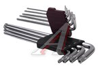 Набор ключей TORX T10H-Т50H Г-образных удлиненных 9 предметов THORVIK