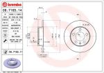 Диск тормозной VW Golf,Polo (02-) AUDI A3 (97-03) R15 задний (1шт.) BREMBO