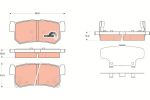 Колодки тормозные SSANGYONG Actyon (06-),Kyron (05-),Rexton (06-) (5-LINK) задние (4шт.) TRW