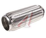 Гофра глушителя 70x250 в 3-ой оплетке interlock нержавеющая сталь МЗГС