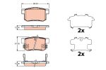 Колодки тормозные SUZUKI SX4 (06-) задние (4шт.) TRW