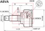 ШРУС наружный HONDA Jazz (02-07) ASVA