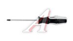 Отвертка крестовая PZ 1.0х100мм магнитная (сталь CrV) THORVIK