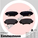 Колодки тормозные MAZDA 3 (13-) (2.0) задние (4шт.) ZIMMERMANN