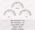 Колодки тормозные MITSUBISHI Lancer (08-) задние барабанные (4шт.) MASUMA