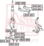 Рычаг подвески CHRYSLER Sebring (01-) передней верхний левый ASVA